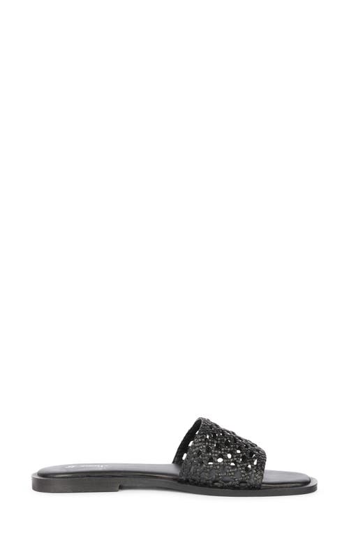 Saint G Jade Woven Slide Sandal In Black