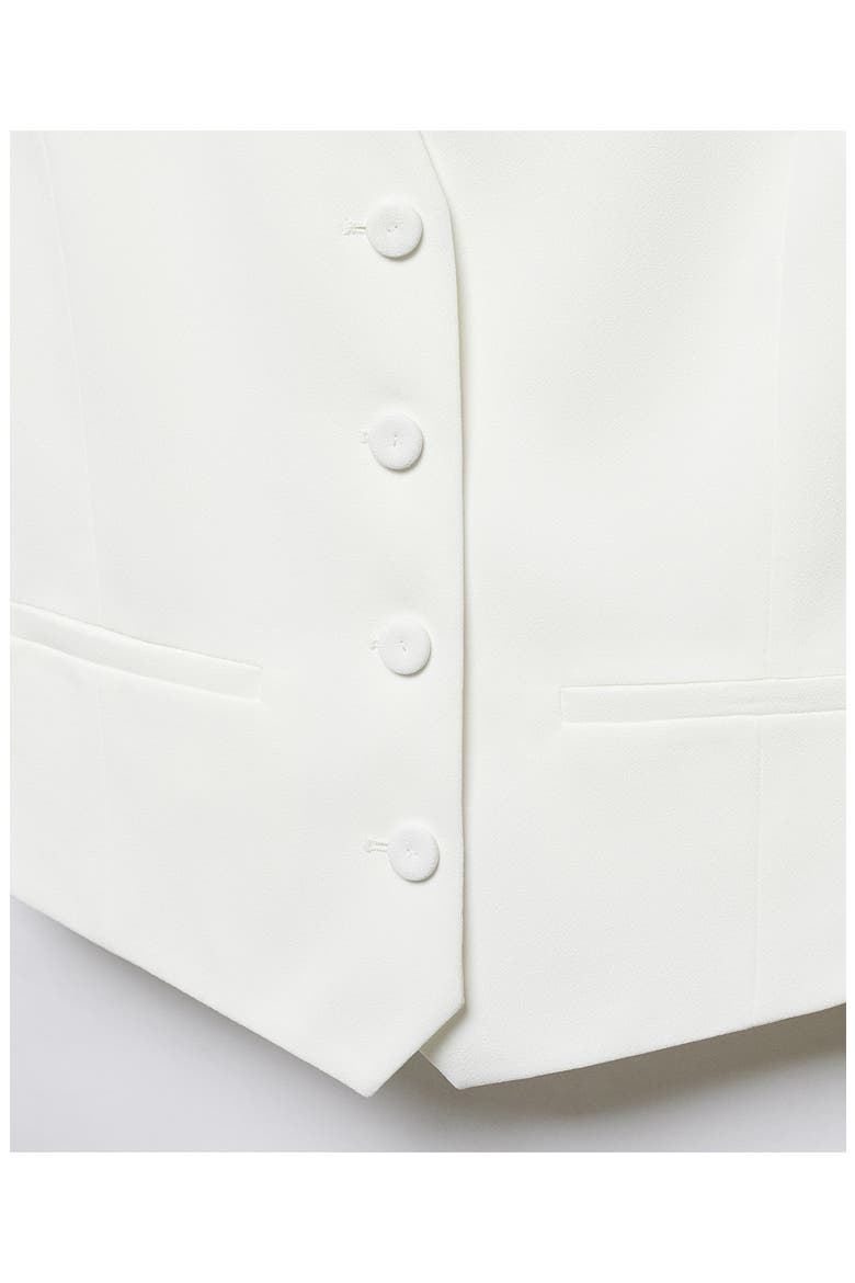 V-Neck Waistcoat, Alternate, color, OFF WHITE