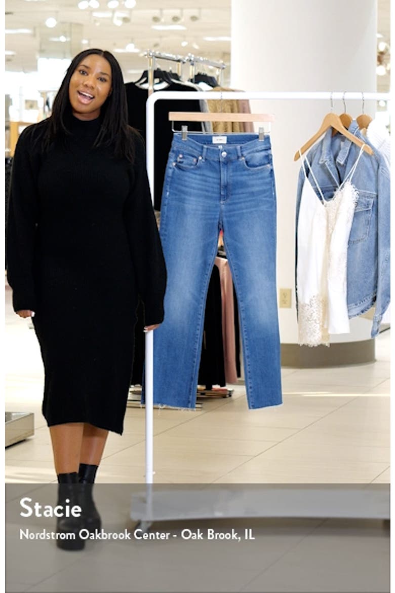 Bridget Instasculpt High Waist Raw Hem Ankle Bootcut Jeans video