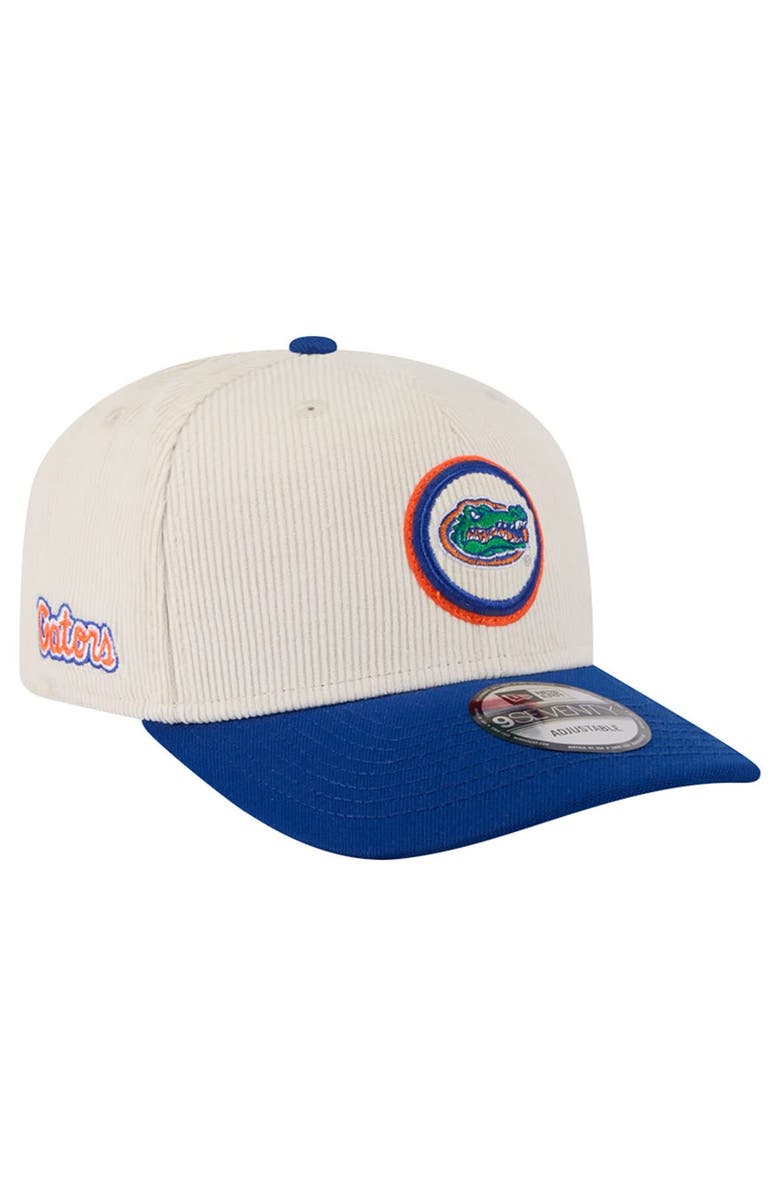 New Era Men's New Era Cream/Royal Florida Gators Loyal Corduroy 9SEVENTY Adjustable Hat, Main, color, Cream