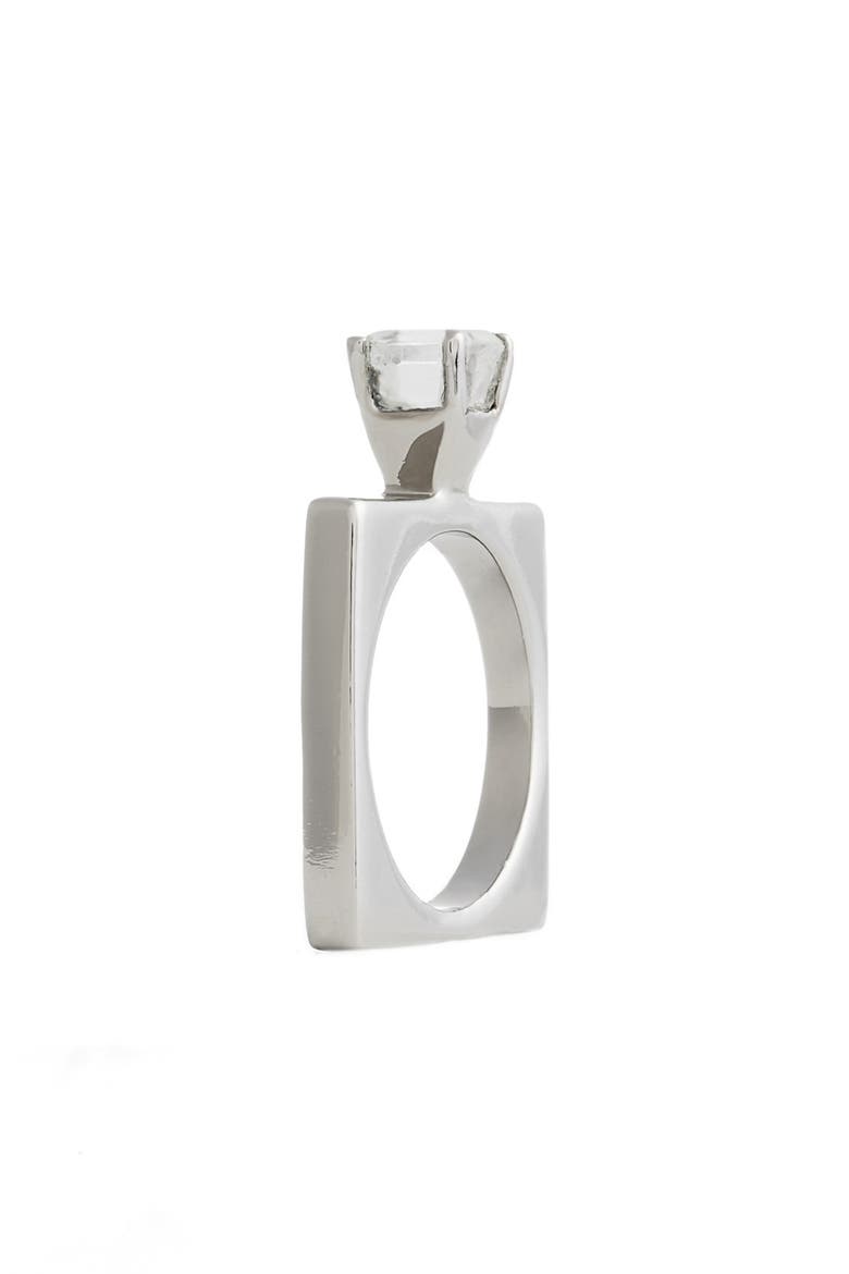 'Bumper Car' Crystal Ring, Alternate, color, SILVER