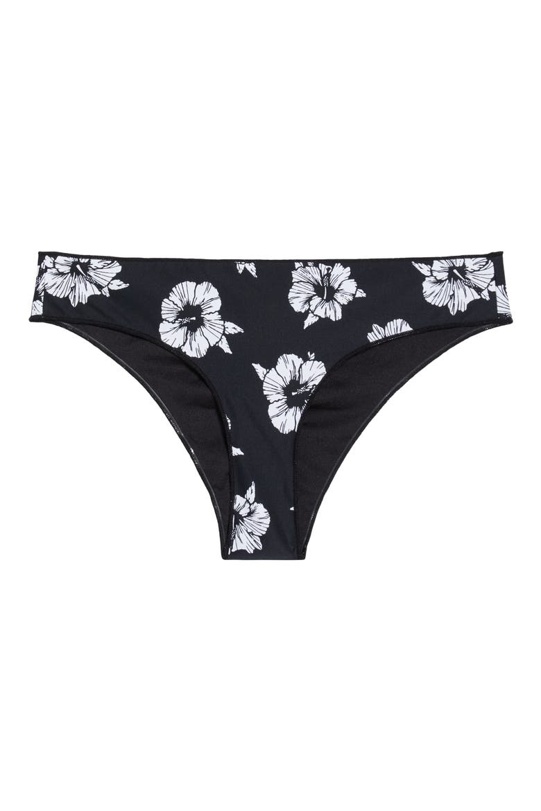 Party Wave Cheeky Hipster Bikini Bottoms, Alternate, color, BLACK/ WHITE