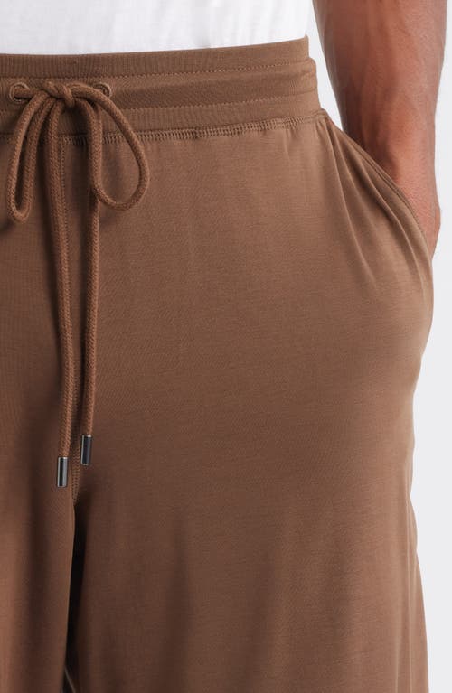 Daniel Buchler Stretch Modal & Silk Blend Pajama Shorts In Brown