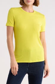AG Women's Gray Boy Ribbed T-Shirt