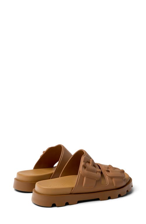 Camper Brutus Slide Sandal In Medium Brown