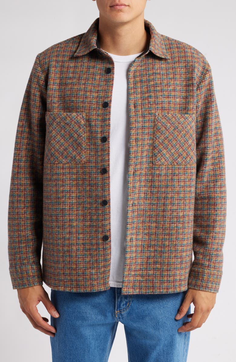 Wax London Whiting Check Overshirt, Main, color, 