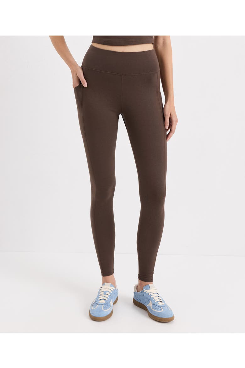 On the Go-To Pocket Legging Made With Organic Cotton, Main, color, Cocoa