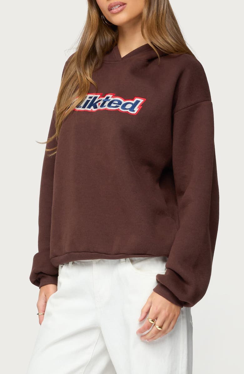 EDIKTED Sweet Treat Logo Oversize Hoodie, Alternate, color, 