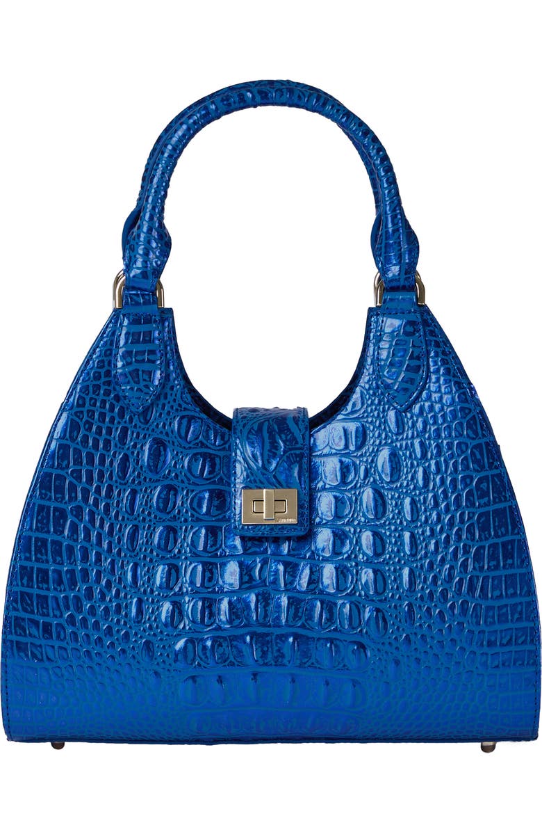 Brahmin Adrian Croc Embossed Leather Shoulder Bag, Main, color,