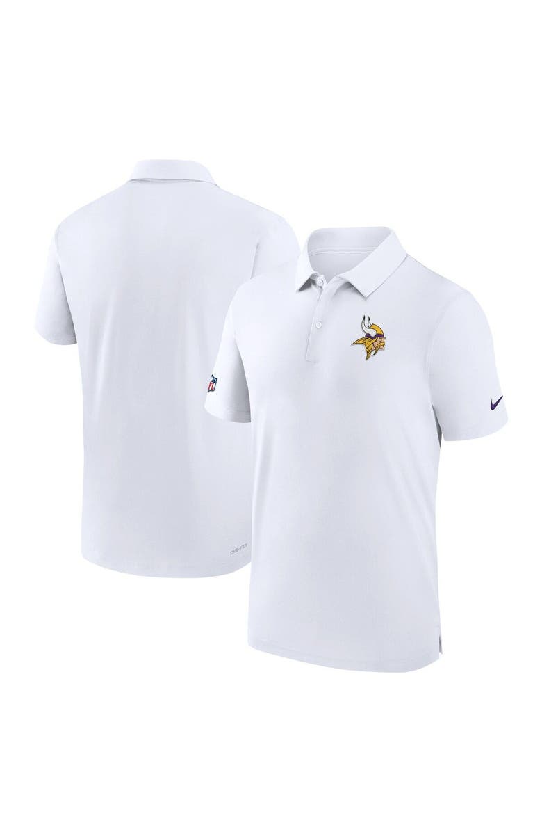 Nike Men's Nike White Minnesota Vikings Sideline Coaches Performance Polo, Main, color, 