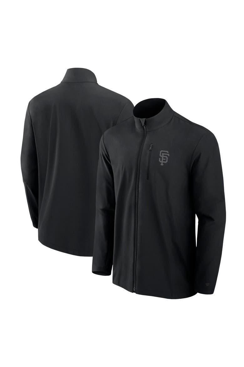 Men's Fanatics Black San Francisco Giants Front Office Woven Full-Zip Jacket, Alternate, color, Black