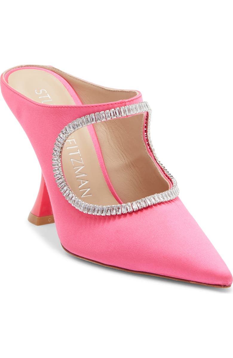 Stuart Weitzman X Curve Crystal Slingback Pump, Main, color, Magenta/ Clear/ Magenta