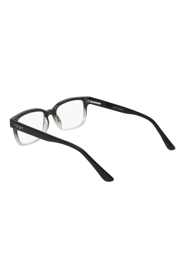52mm Square Reading Glasses, Alternate, color, BLACK OMBREY CLEAR