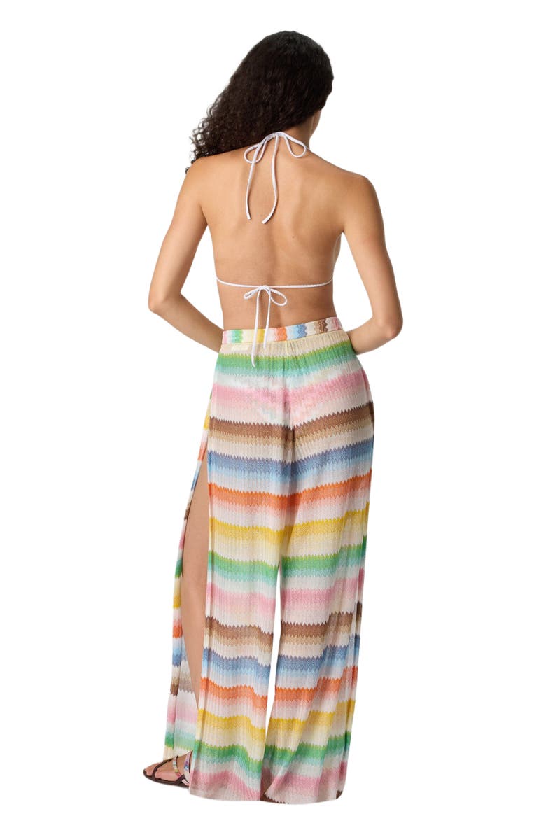 Missoni Beach Cover-up Pants With Dégradé Zigzag Pattern And Slits, Alternate, color, Multicoloured