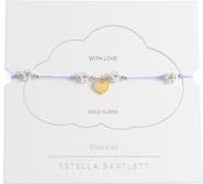 Estella Bartlett Louise Heart & Flower Beaded Slide Bracelet