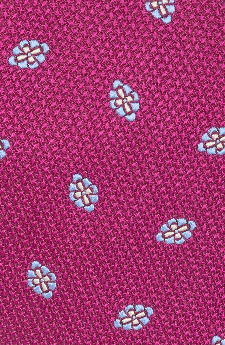 David Donahue Medallion Silk Tie, Alternate, color, Berry