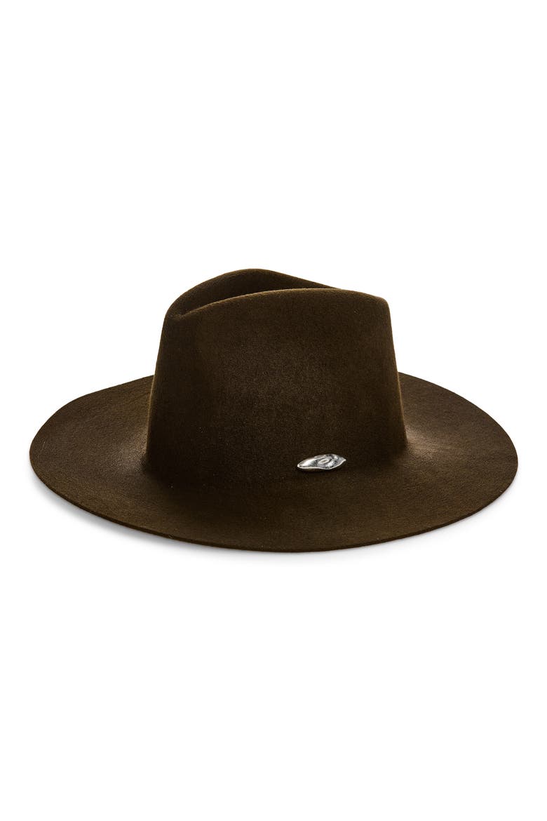 Kiko Wool Fedora, Main, color, DARK OLIVE