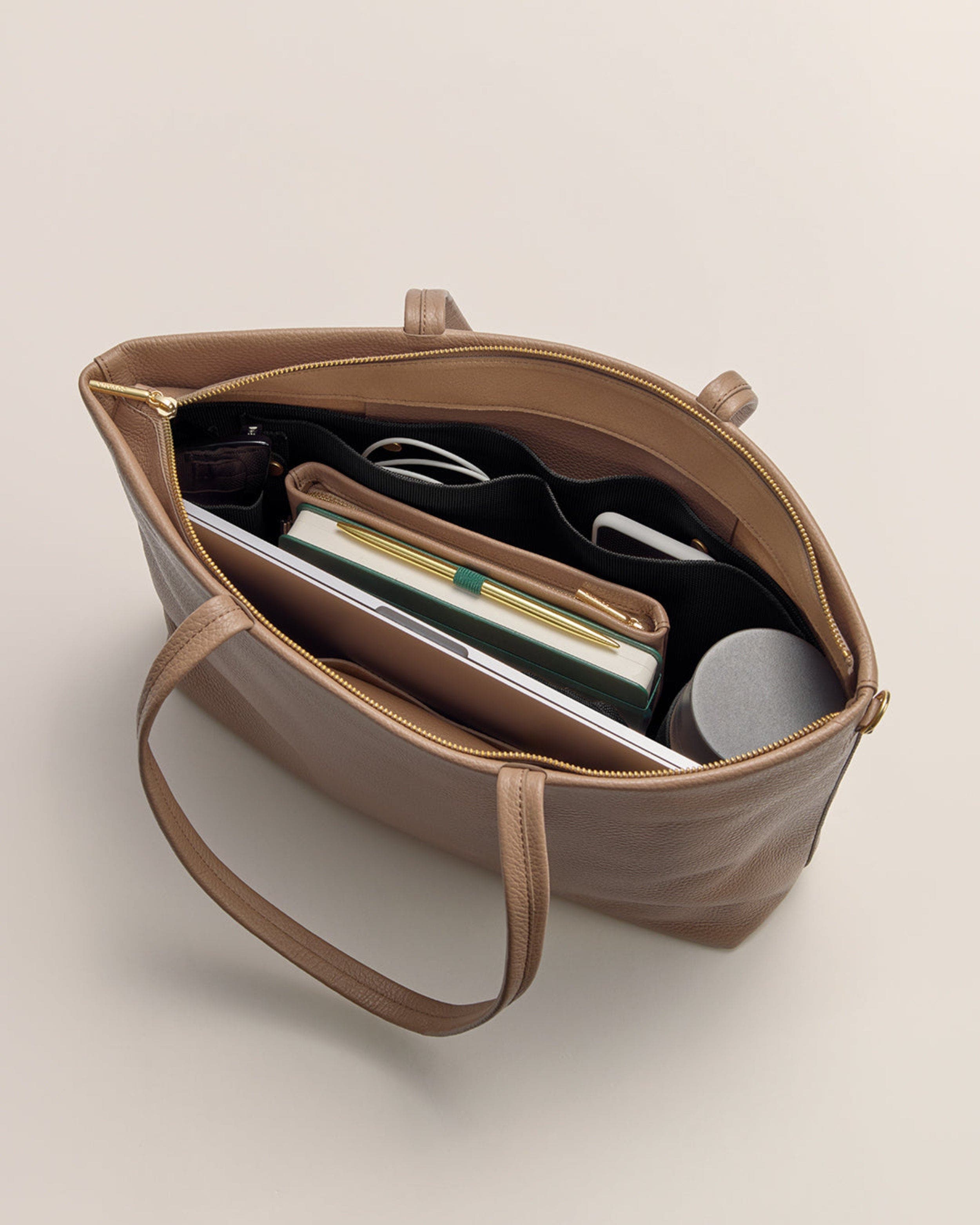 Cuyana Small Easy Tote Insert, Alternate, color, Black