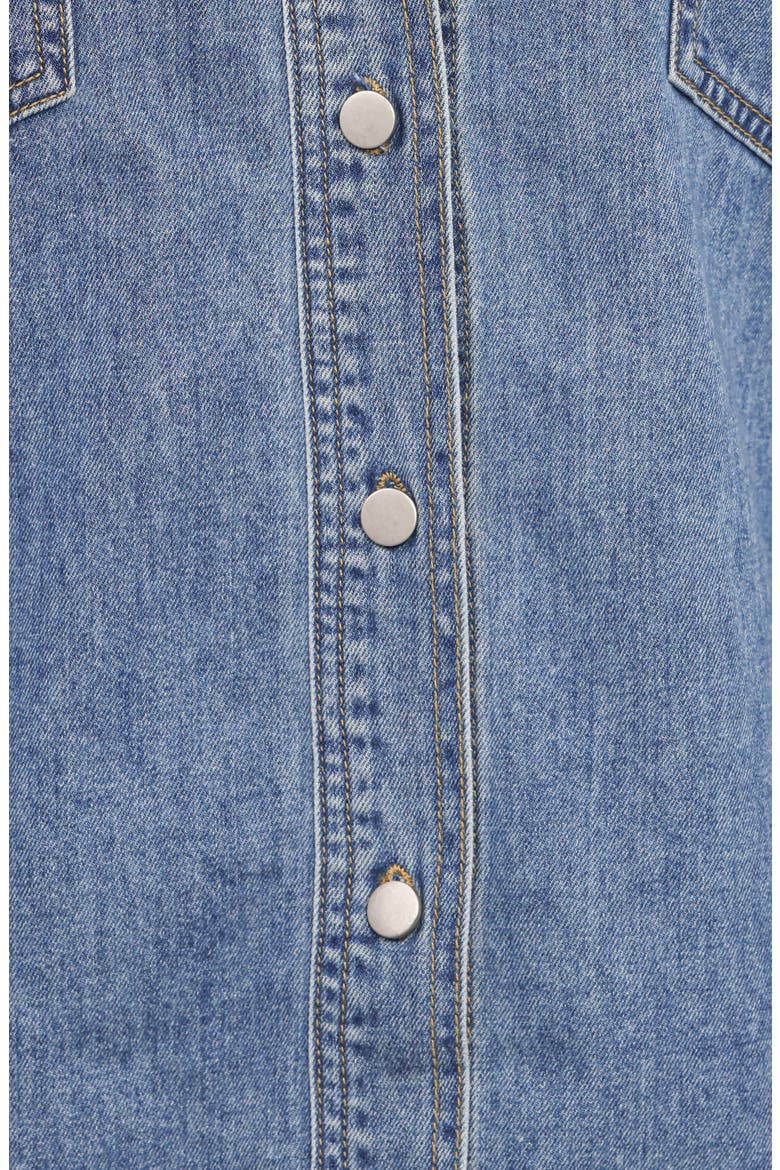 Cornelia Denim Button-Up Shirt, Alternate, color, BLUE