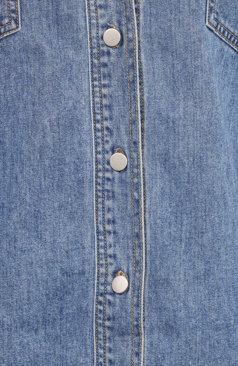 Petal & Pup Cornelia Denim Button-Up Shirt, Alternate, color, Blue