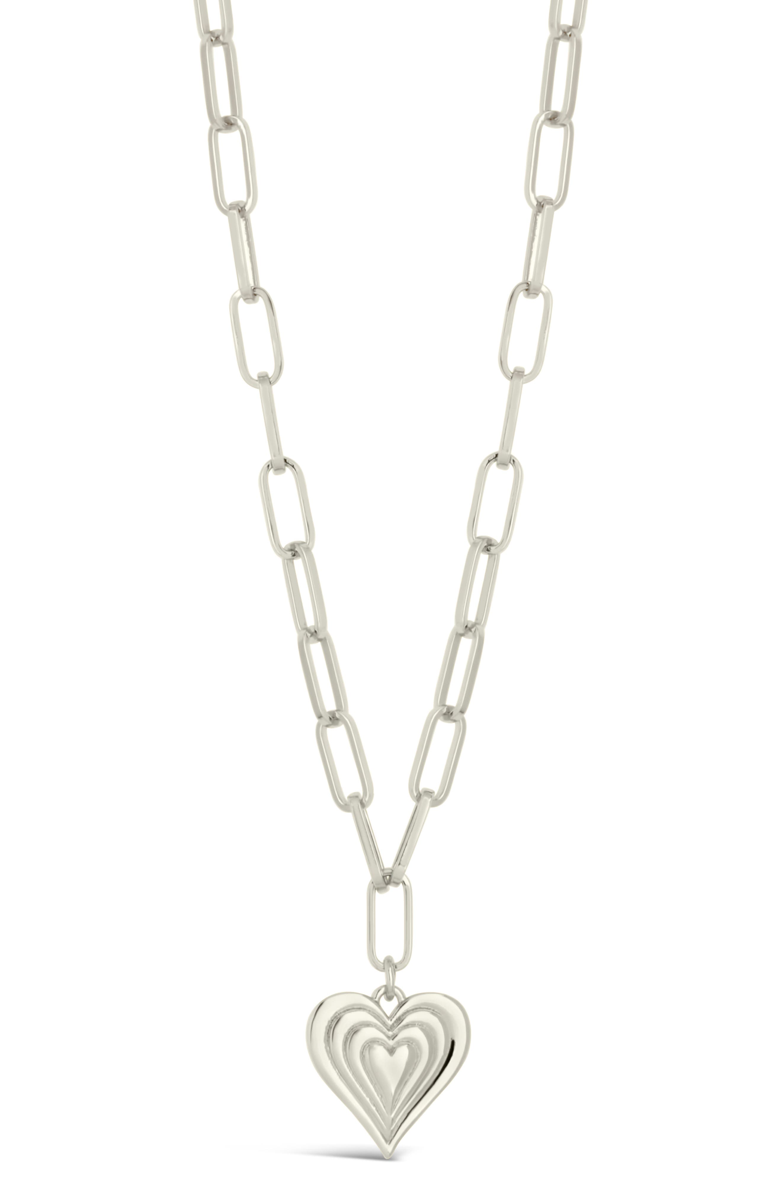 Sterling Forever Beating Heart Pendant Necklace