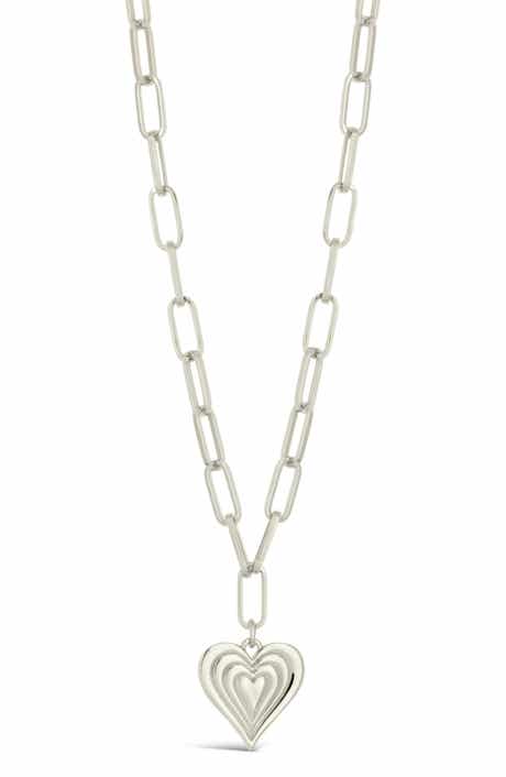 Sterling Forever Beating Heart Pendant Necklace