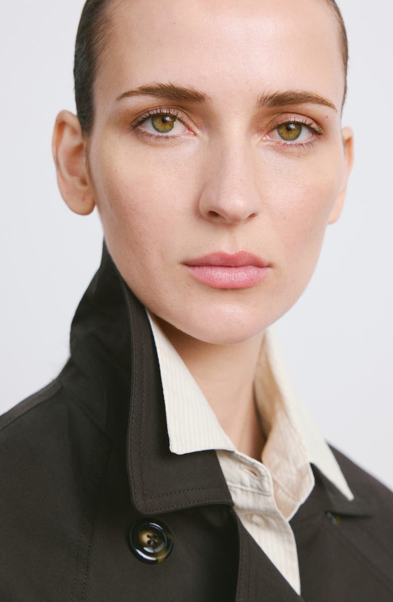 MANGO Stripe Oversize Cotton Button-Up Shirt, Alternate, color, Ecru