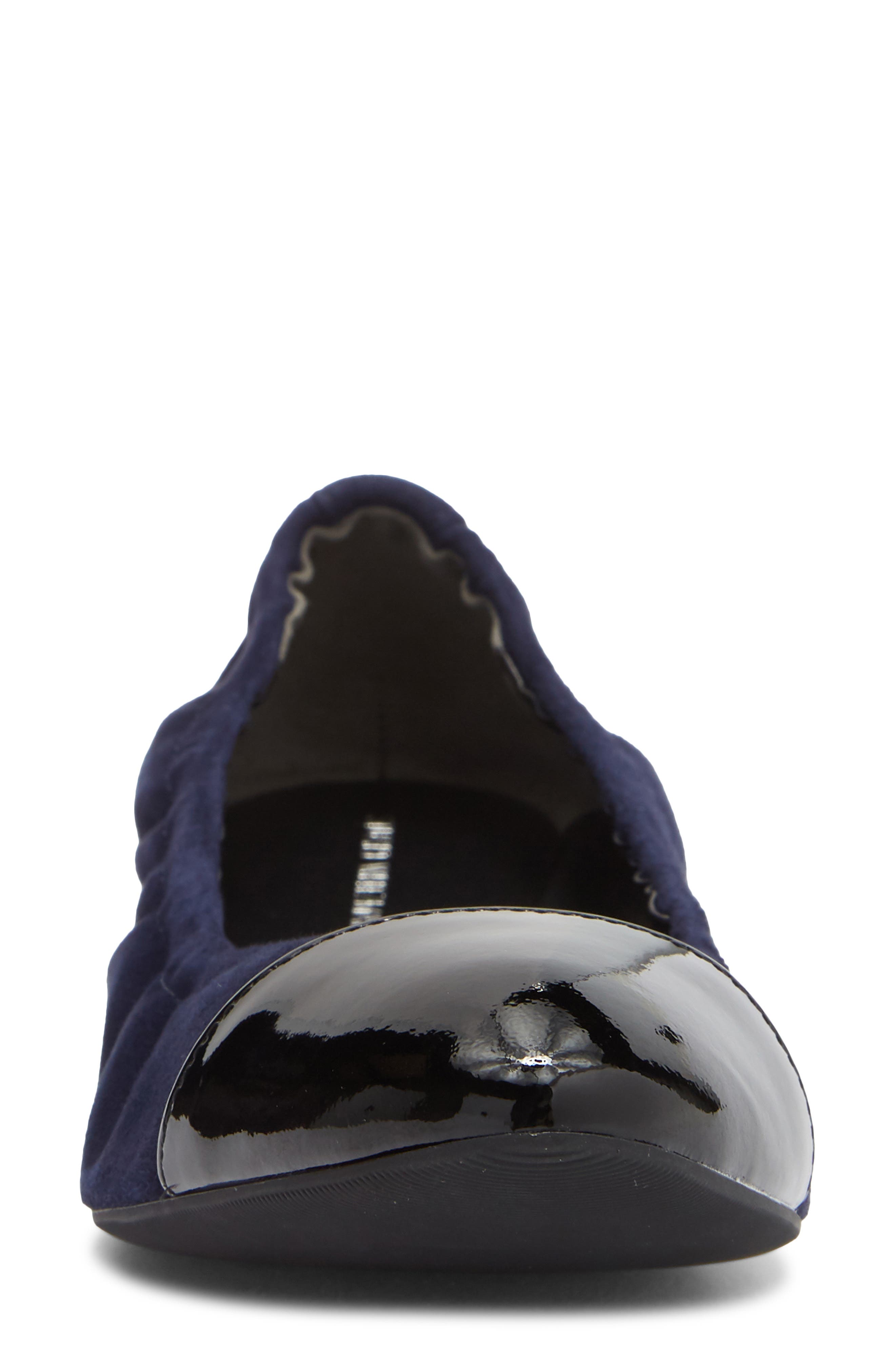 Stuart Weitzman Gabby Ballet Flat, Alternate, color, Nice Blue/ Black