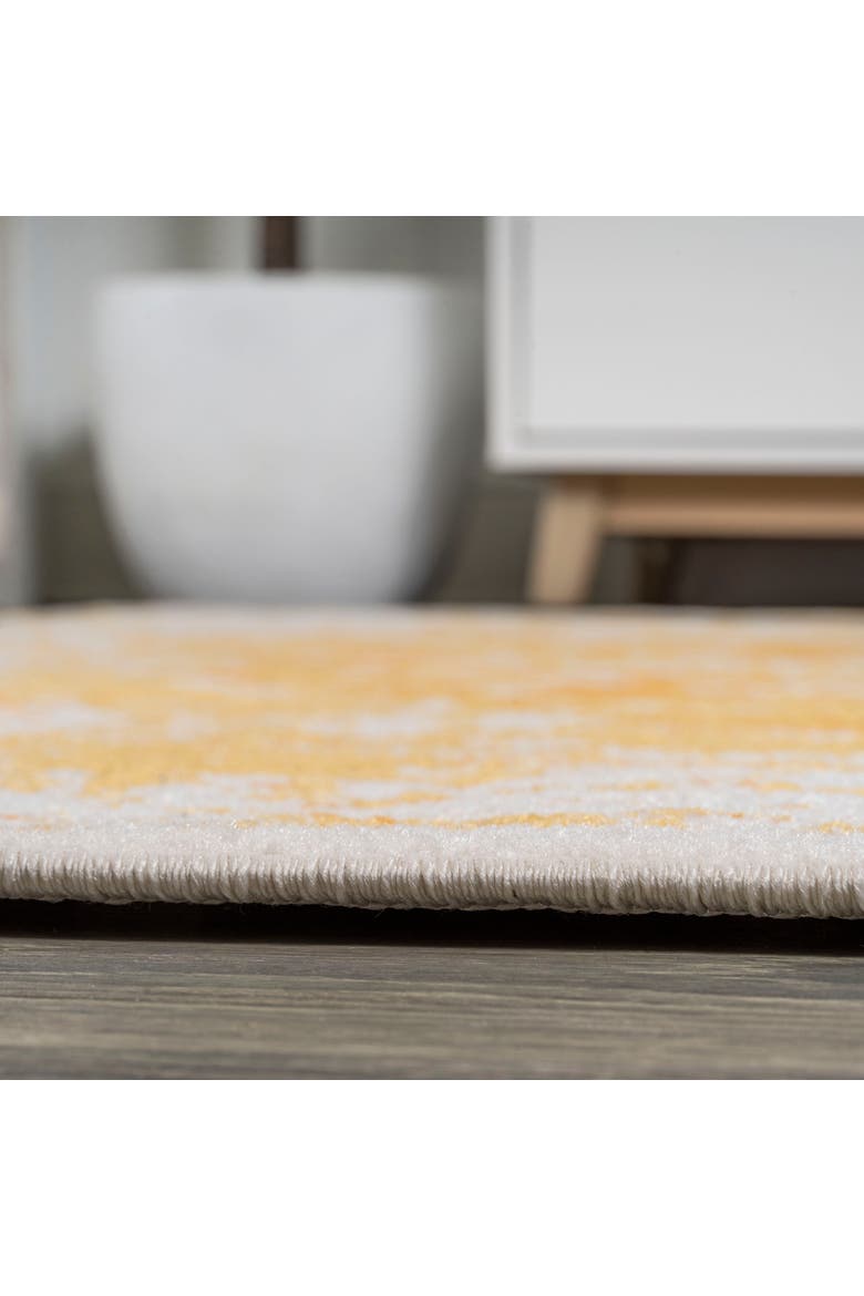 Audrey Bohemian Ornate Medallion Area Rug, Alternate, color, Orange/White
