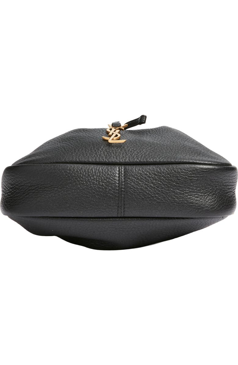 Saint Laurent Mini Paris VII Grained Leather Shoulder Bag, Alternate, color, Noir