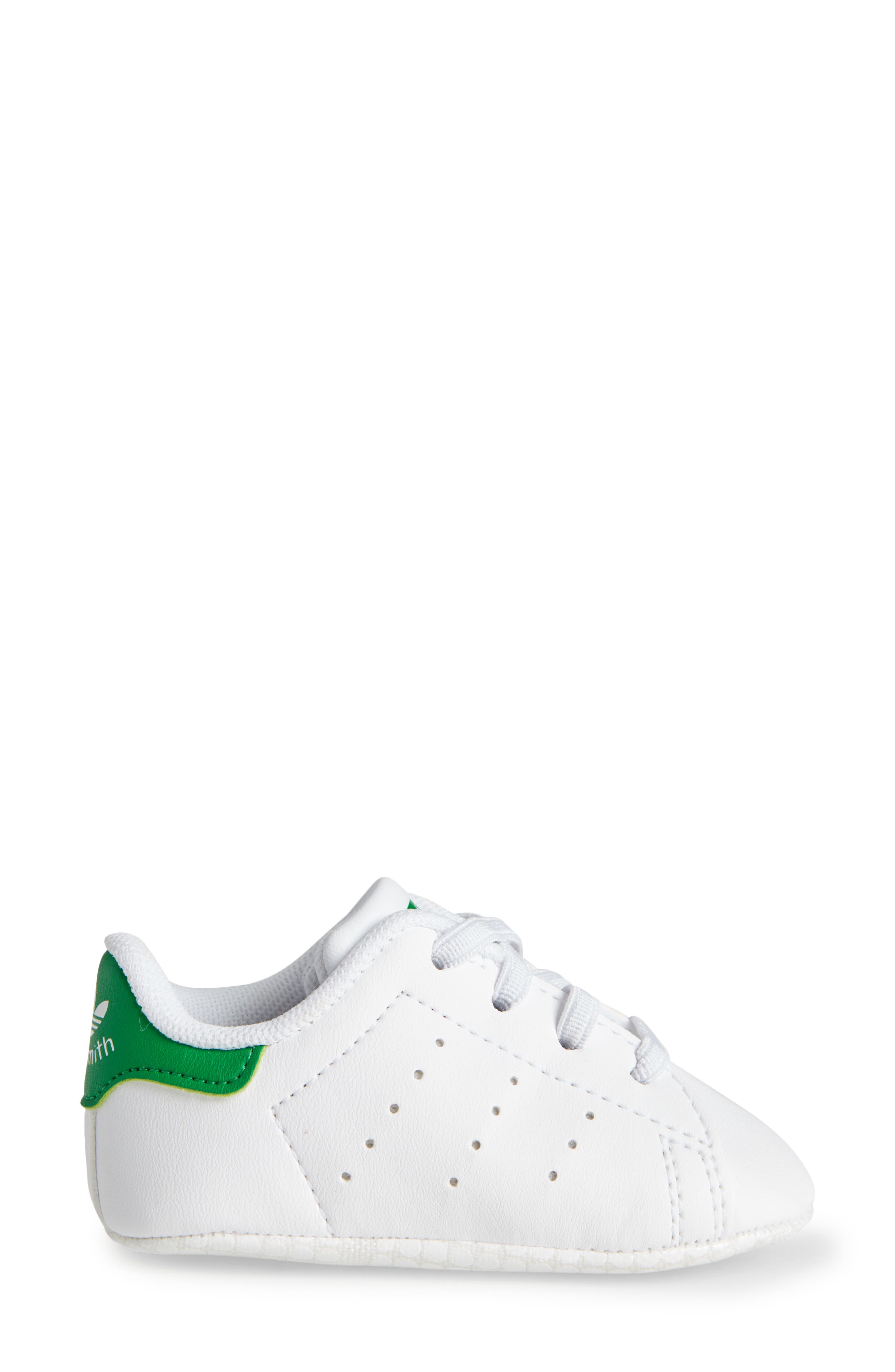 adidas Stan Smith Crib Sneaker, Alternate, color, White