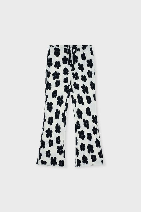 Organic Cotton Slim Flare Ribbed Pant