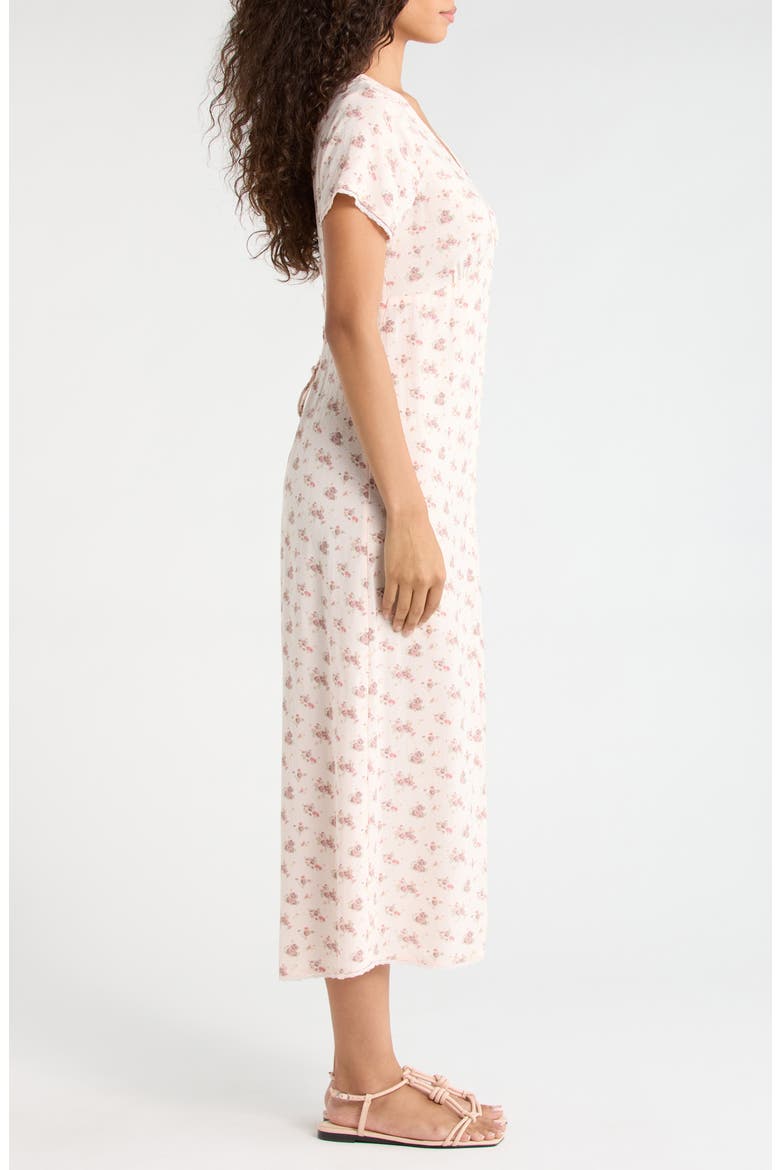 Simone Floral Midi Dress, Alternate, color, BLUSH FLORAL