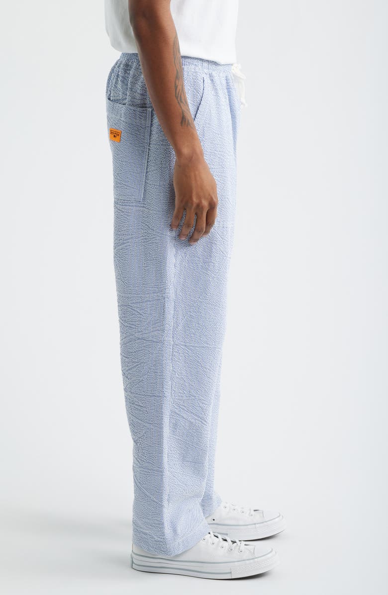 Service Works Seersucker Drawstring Chef Pants, Alternate, color, Navy Stripe