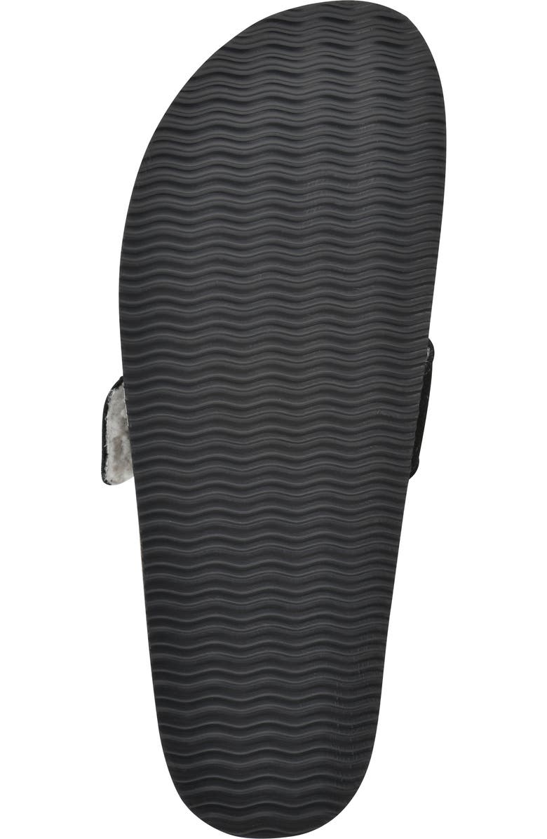 White Mountain Footwear Bueno Mule, Alternate, color, Black/ Suede W/ Faux Fur