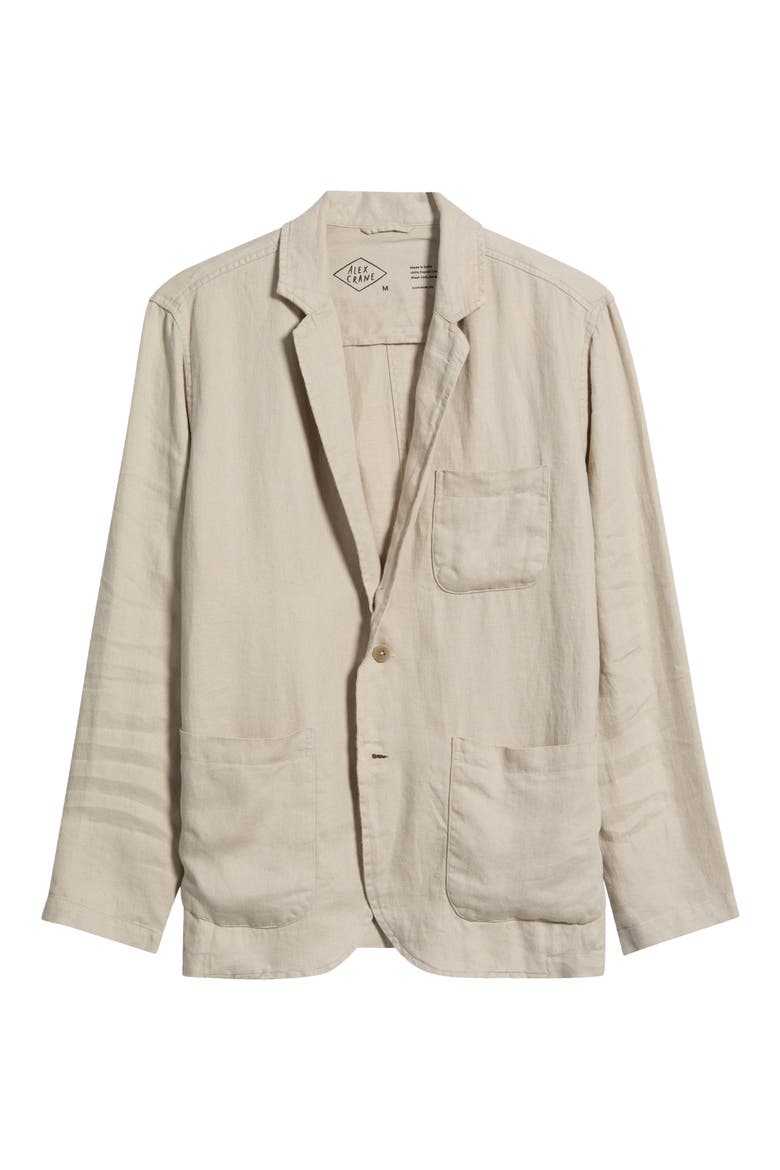 Alta Linen Blazer, Alternate, color, BONE