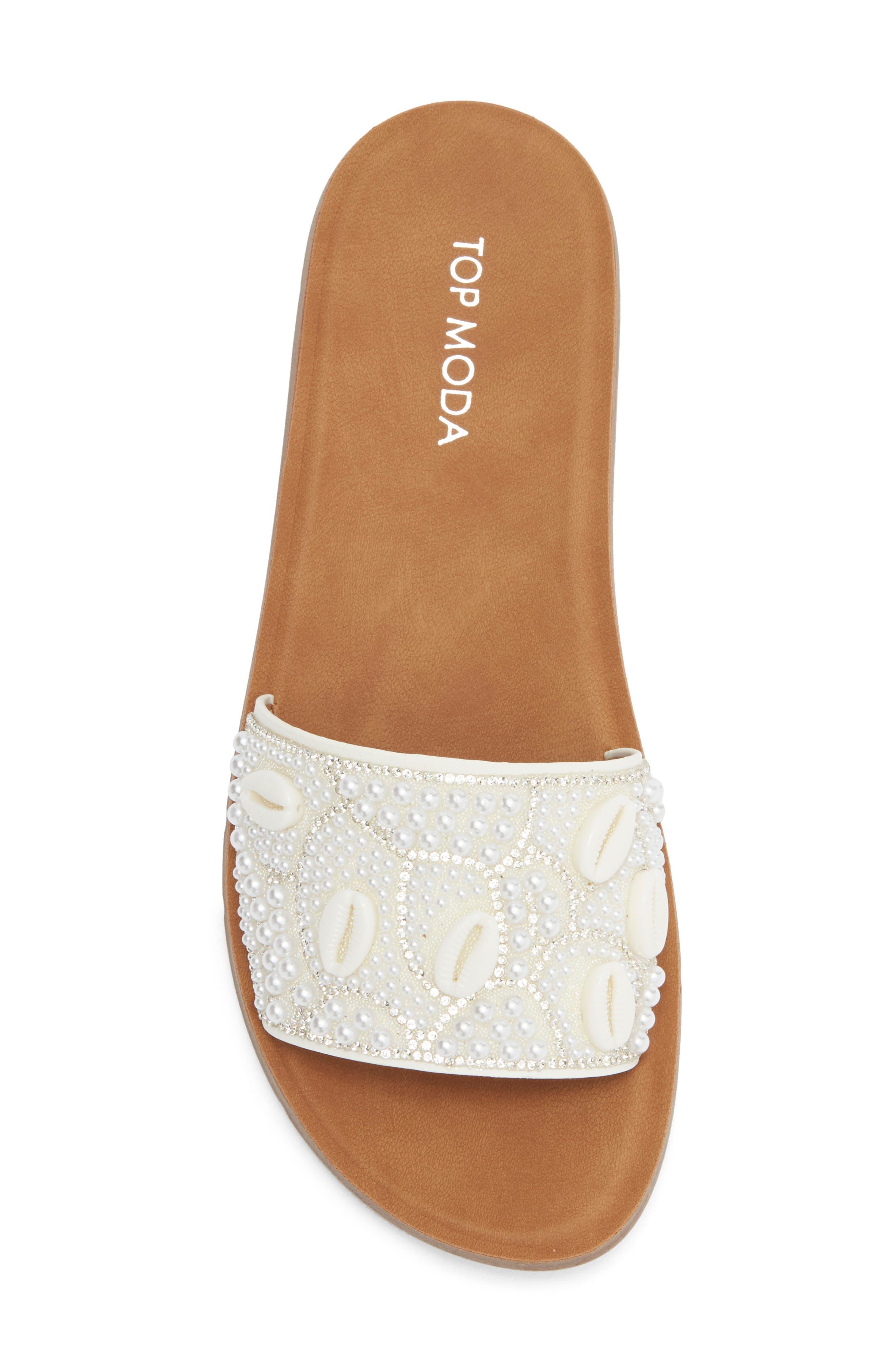 Northern Slide Sandal, Alternate, color, WHITE PU