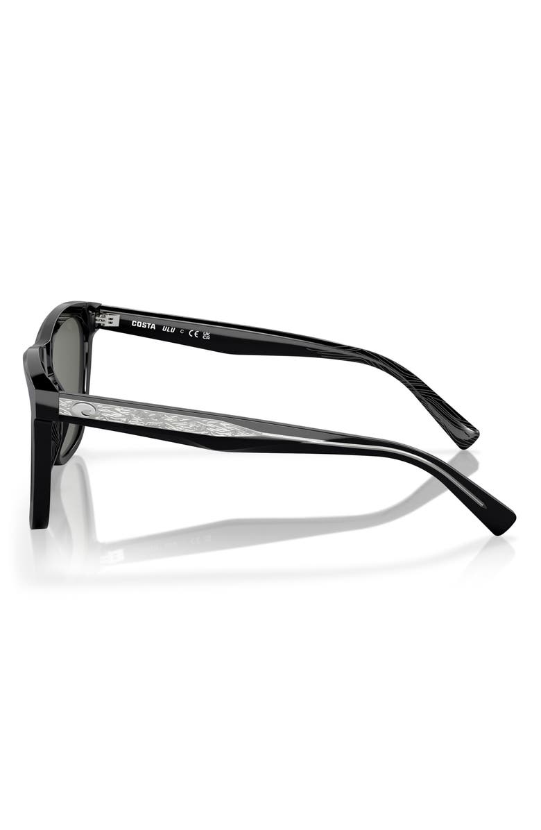 Costa Del Mar Ulu 56mm Square Sunglasses, Alternate, color, Black/ Gray