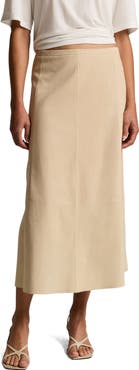 Vince Paneled Suede Skirt