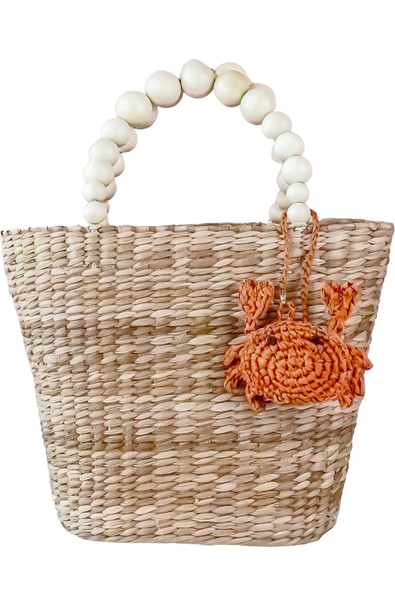 LIKHA Crab Raffia Bag Charm, Alternate, color, Orange
