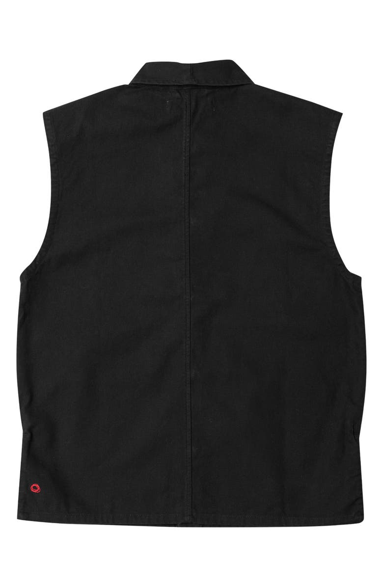Imperfects Organic Cotton Canvas Shepherds Vest, Alternate, color, Obsidian