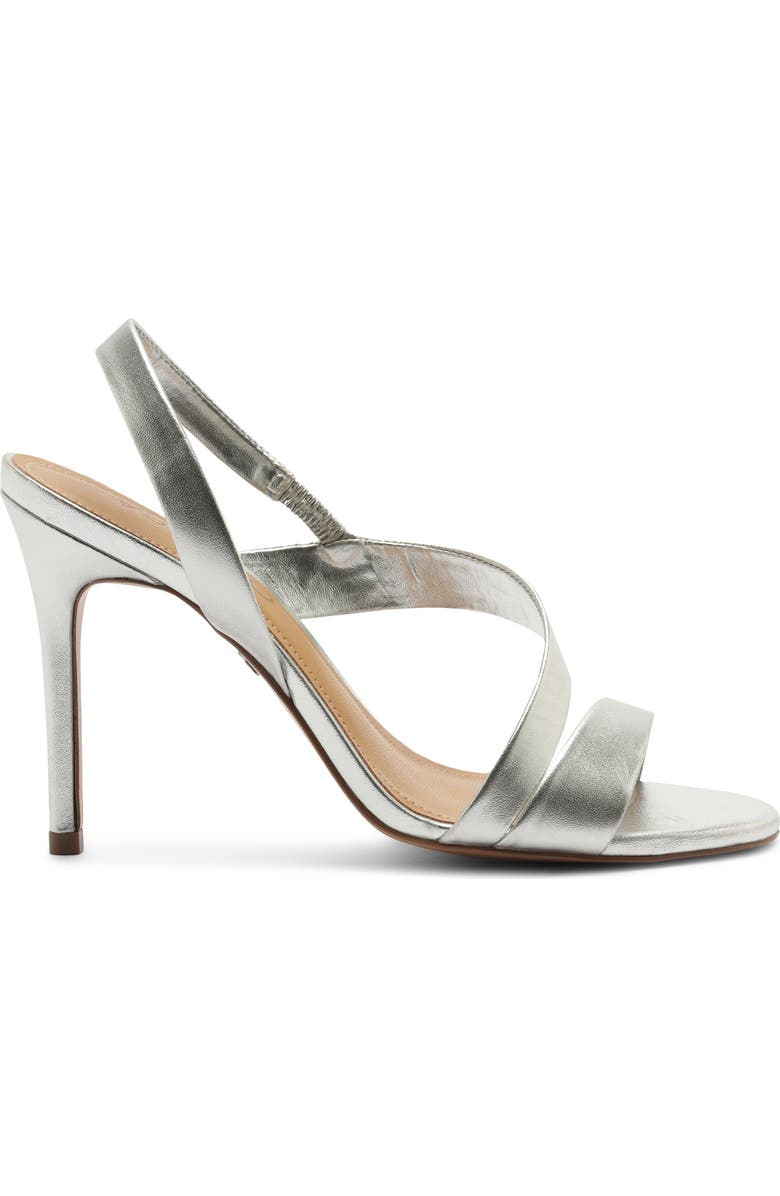 Arezzo Nadia Stiletto Sandal, Alternate, color, Silver