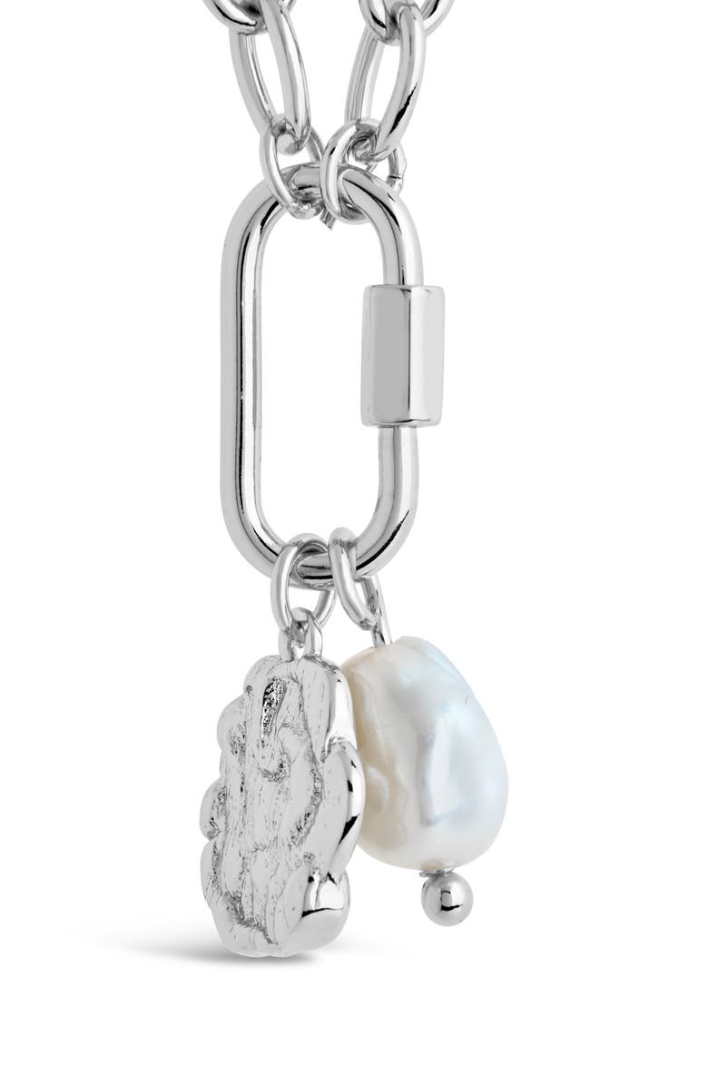 Sterling Forever Jaxie Carabiner Charm Necklace, Main, color,