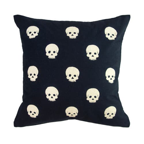 C & F Home C&f Home Halloween Skulls Accent Throw Pillow, 18" X 18" In Blue
