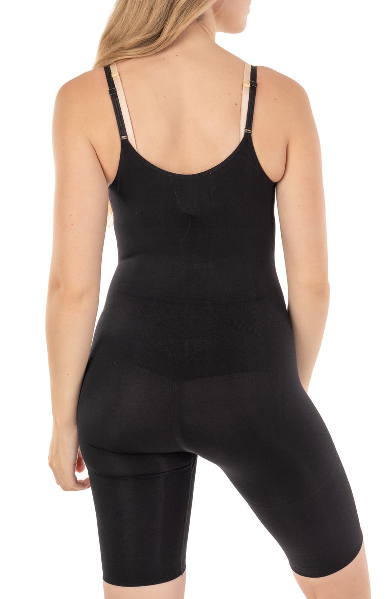 BODY BEAUTIFUL Long Boy Leg Bodysuit Shaper, Alternate, color, Black