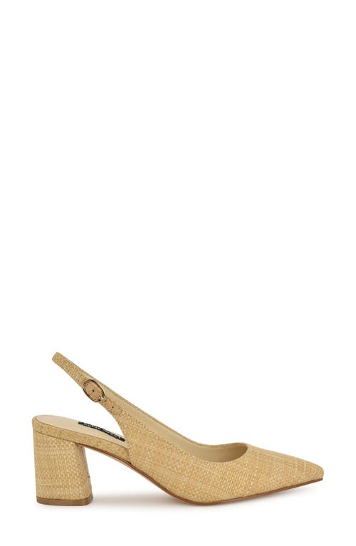 Shop Nine West Kamsee Slingback Pointed Toe Pump In Light Natural