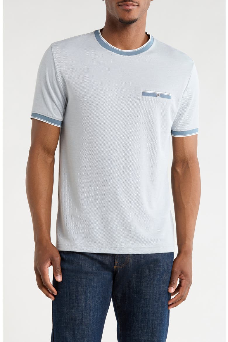 Tipped Pocket T-Shirt, Main, color, LIGHT BLUE
