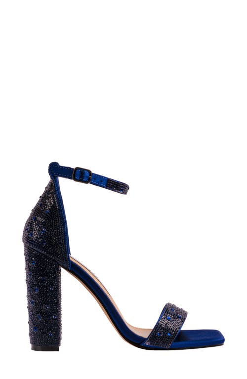 Lady Couture Dalia Crystal Embellished Ankle Strap Sandal In Blue