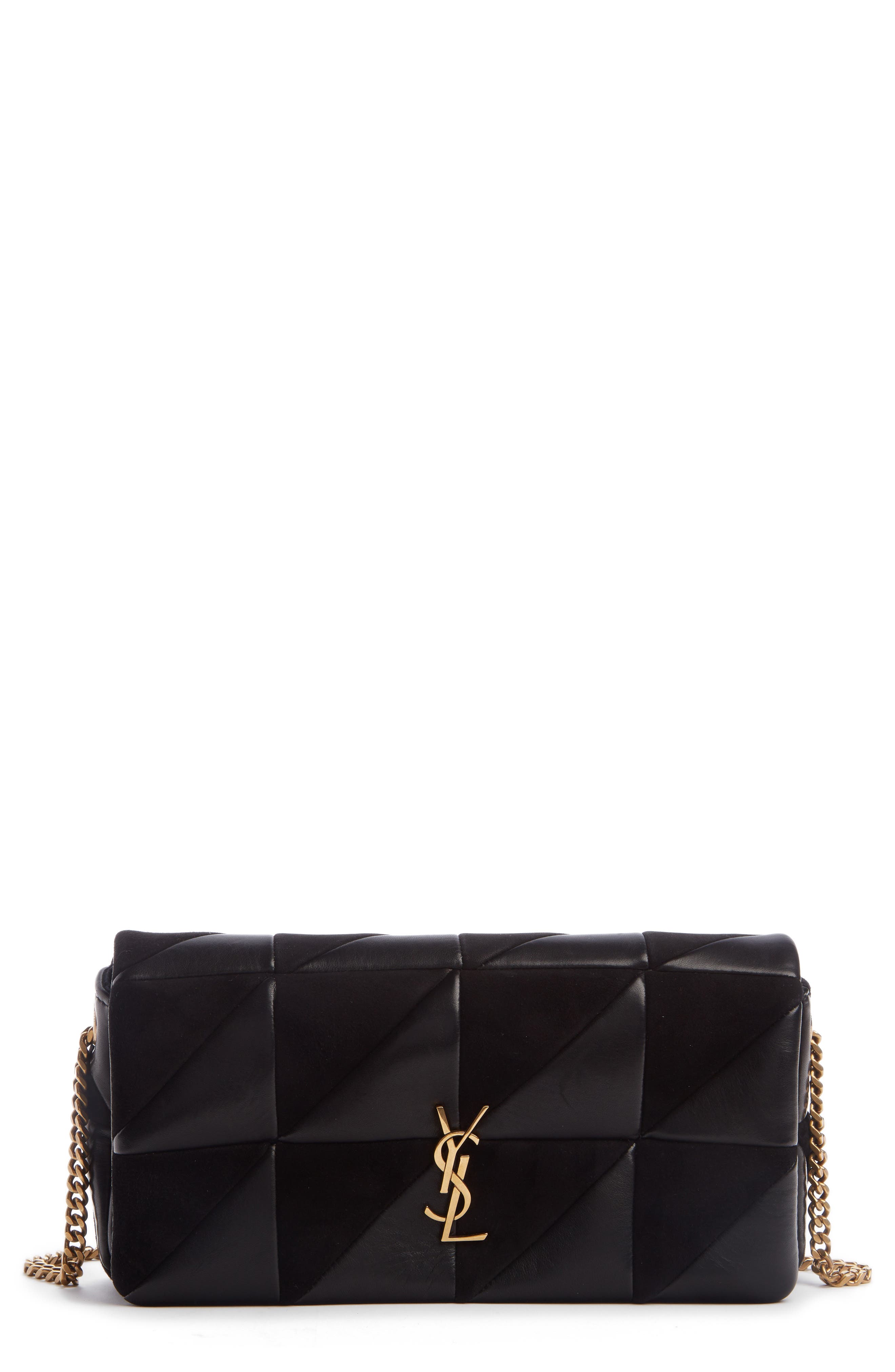 Saint Laurent Jamie 99 Patchwork Leather Baguette, Main, color, 