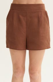 CRESCENT Easy Wear Linen Blend Shorts